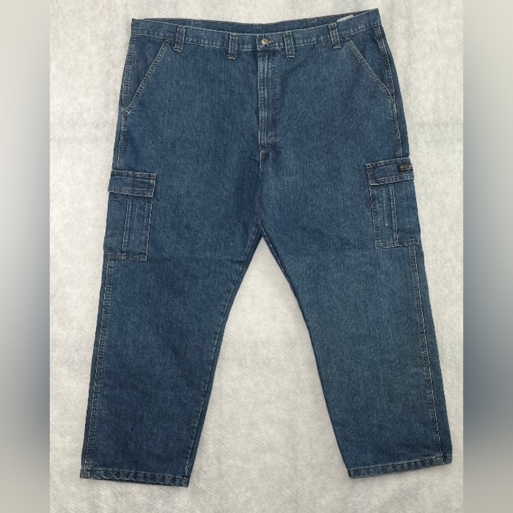 Blue Denim Cargo Pants